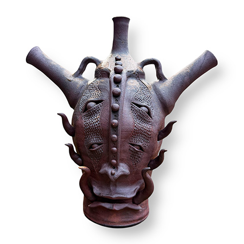 Feliciano Abaurre 14" Double Spout Dragon Like Sculptural Form DP6206